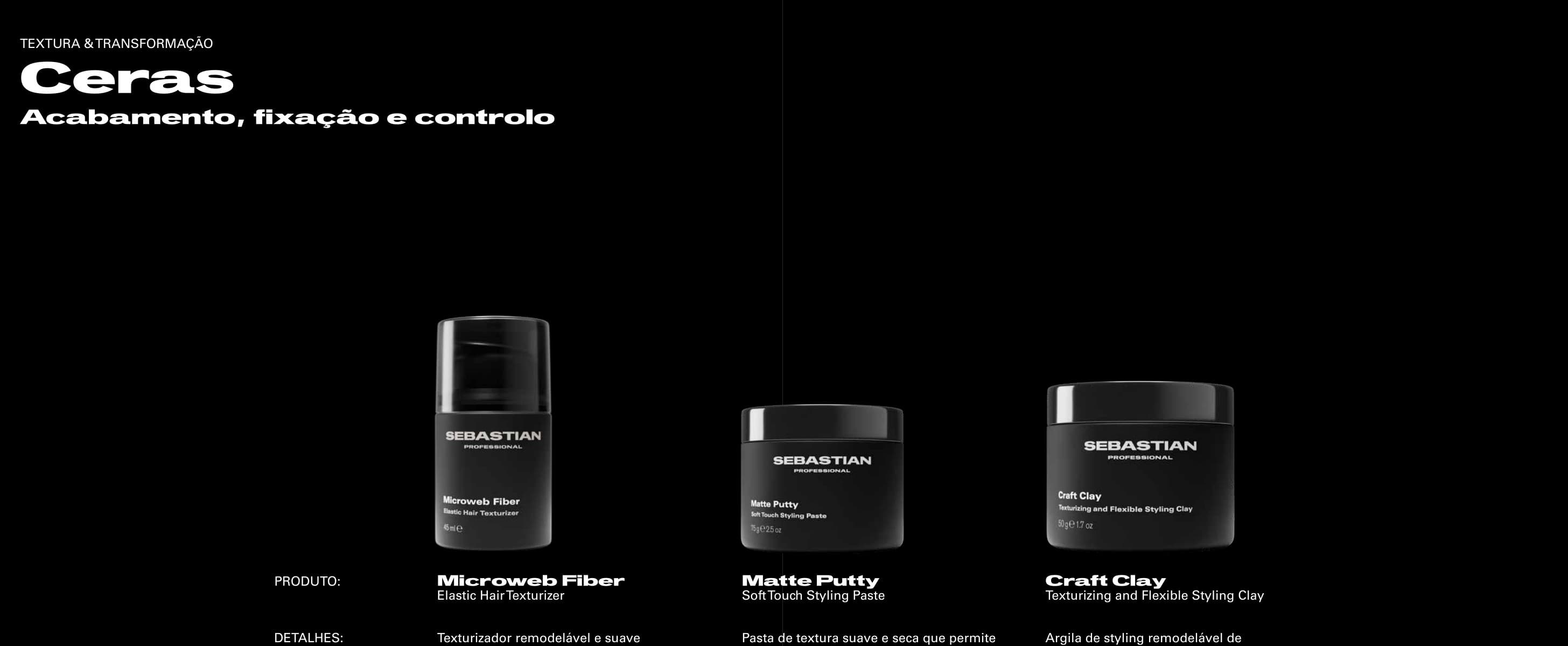 Produtos Sebastian Professional Texturizers · Ceras